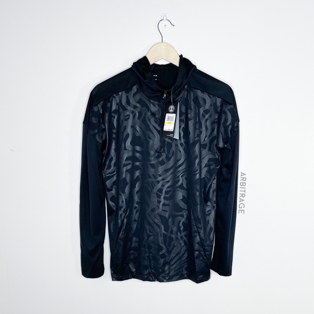 Under Armour Heat Gear Black Patterned 1/4 Zip